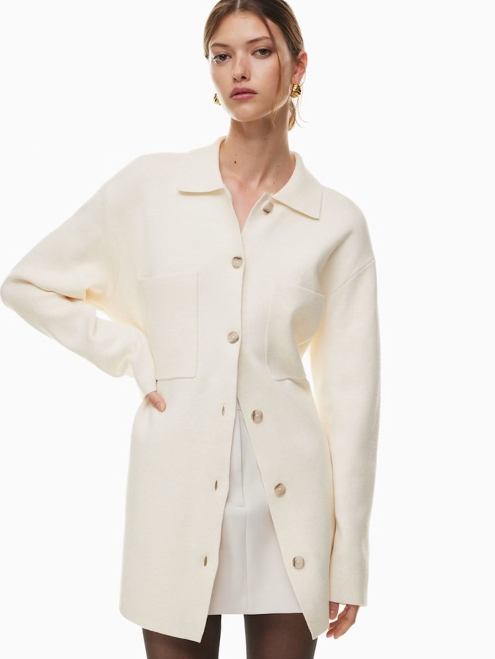 Aritzia Babaton Society Sweater in Heather Birch
